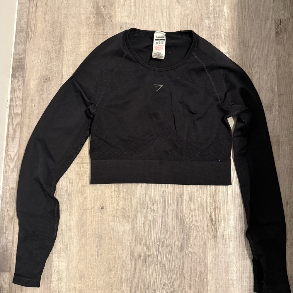 Gymshark Black Long Sleeve Crop Top
